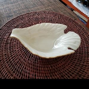 Lenox Gold Trimmed Dove Dish
